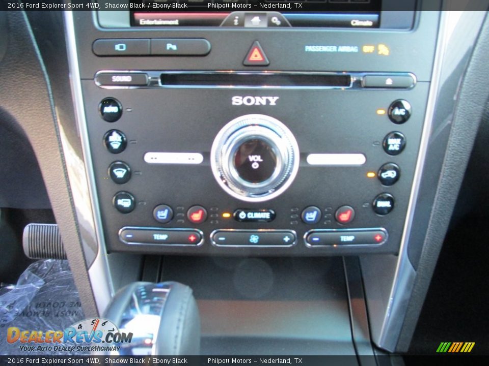 2016 Ford Explorer Sport 4WD Shadow Black / Ebony Black Photo #30