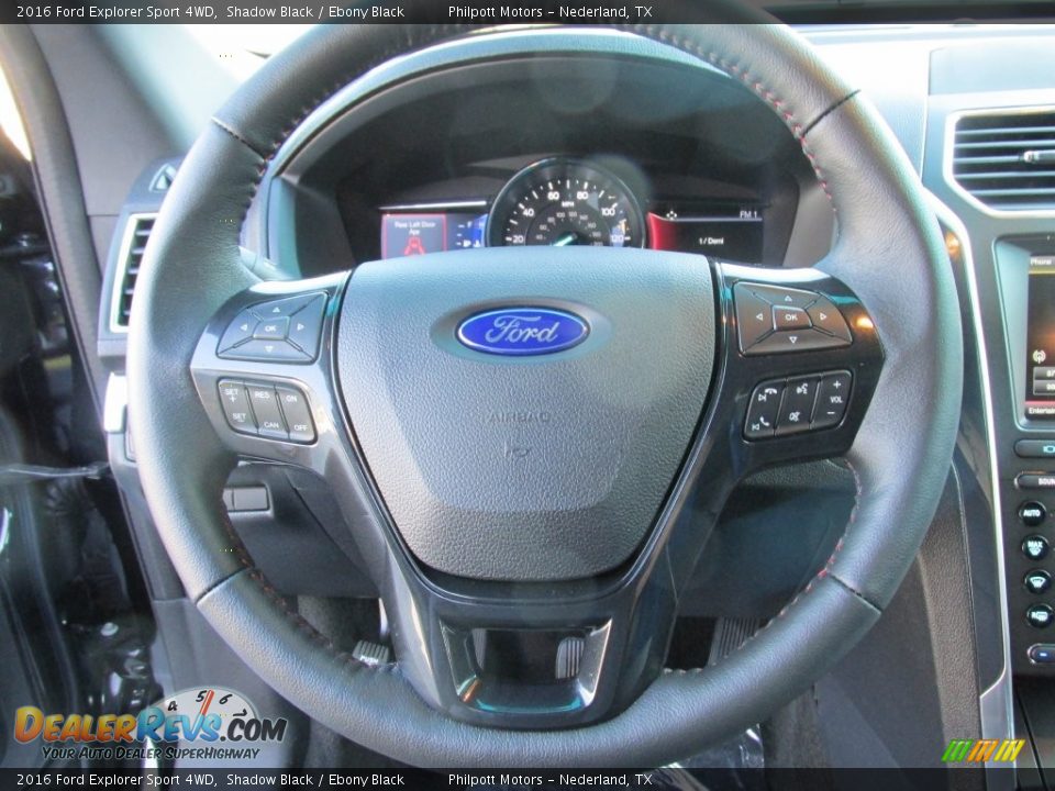 2016 Ford Explorer Sport 4WD Shadow Black / Ebony Black Photo #34