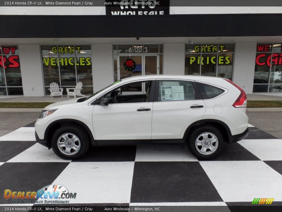 2014 Honda CR-V LX White Diamond Pearl / Gray Photo #1