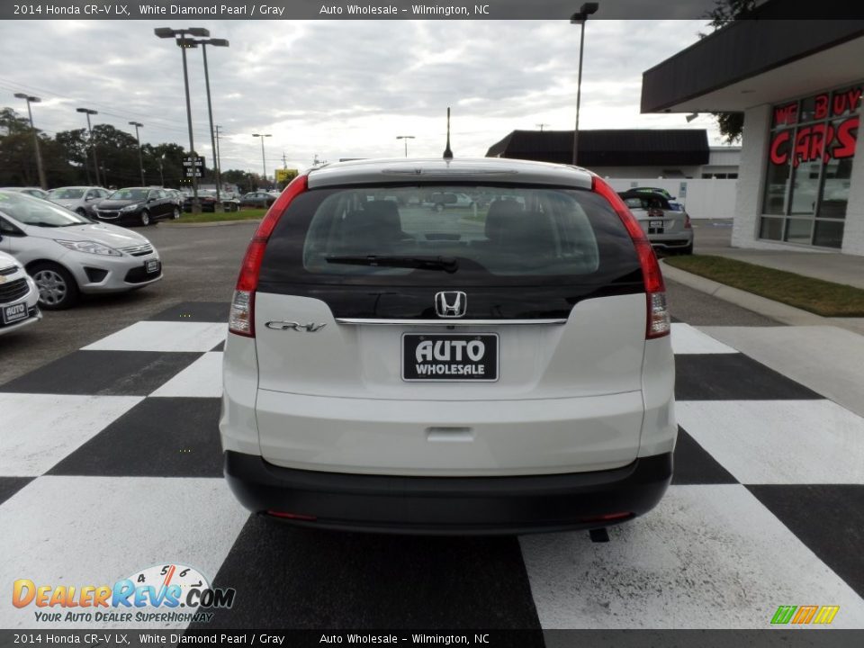 2014 Honda CR-V LX White Diamond Pearl / Gray Photo #4