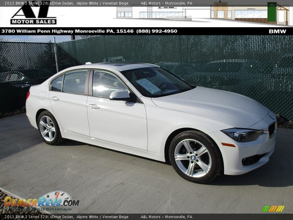 2013 BMW 3 Series 328i xDrive Sedan Alpine White / Venetian Beige Photo #1
