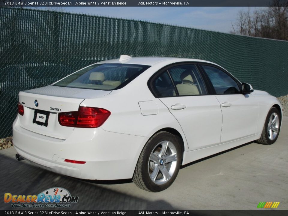 2013 BMW 3 Series 328i xDrive Sedan Alpine White / Venetian Beige Photo #4