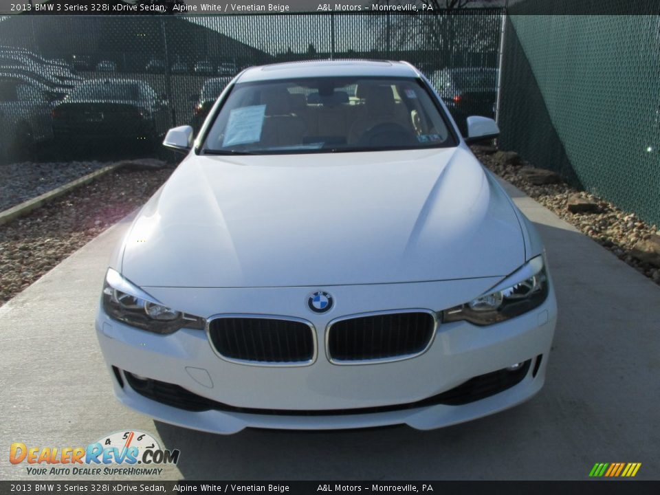 2013 BMW 3 Series 328i xDrive Sedan Alpine White / Venetian Beige Photo #6