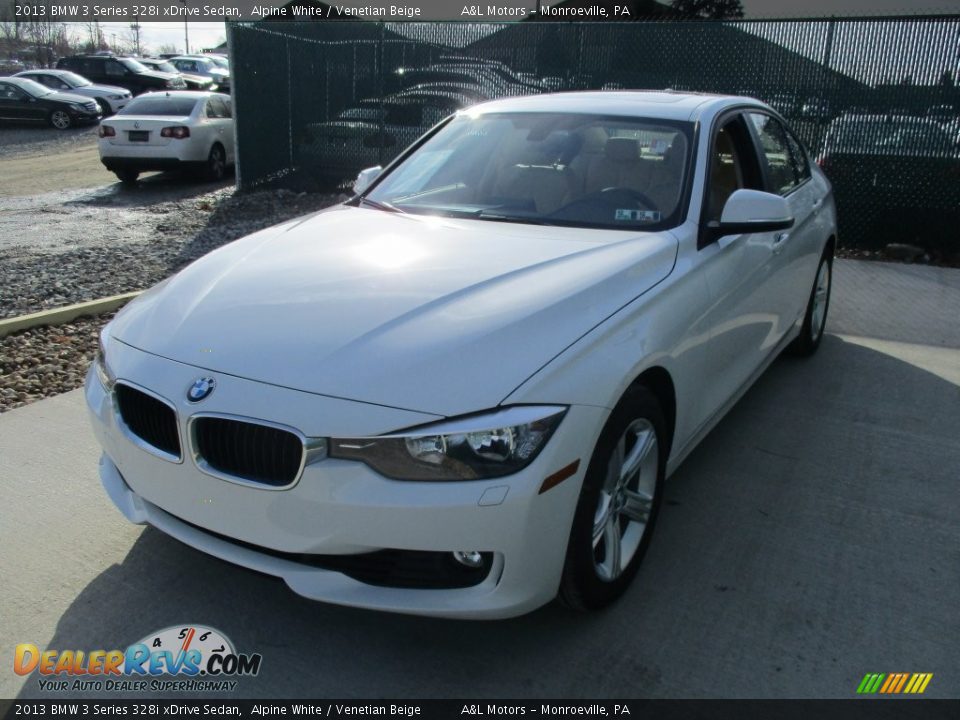 2013 BMW 3 Series 328i xDrive Sedan Alpine White / Venetian Beige Photo #7