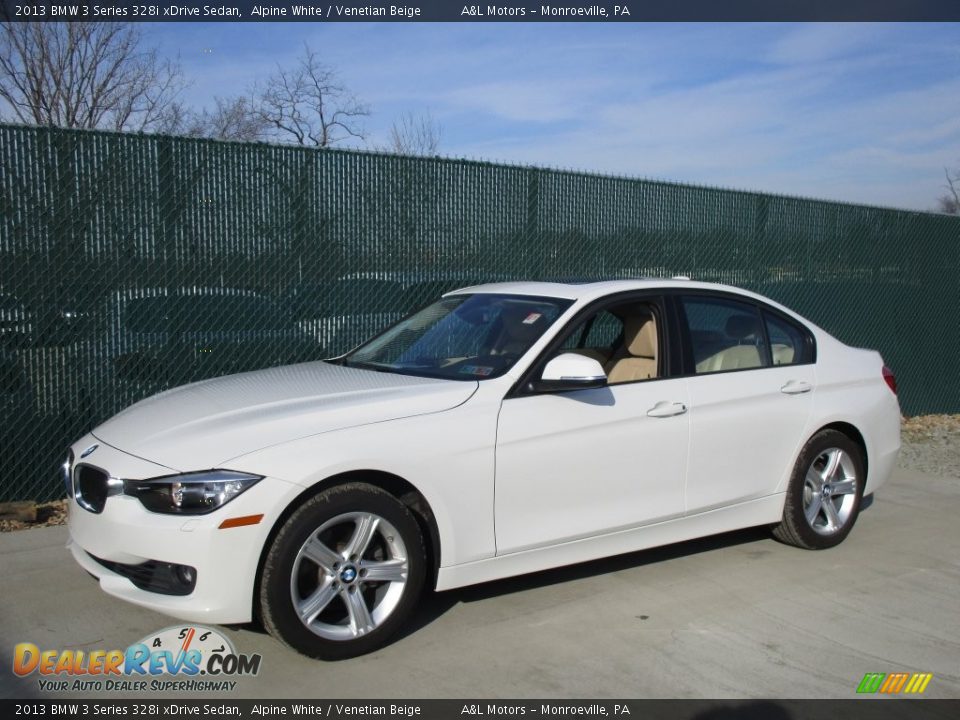 2013 BMW 3 Series 328i xDrive Sedan Alpine White / Venetian Beige Photo #8