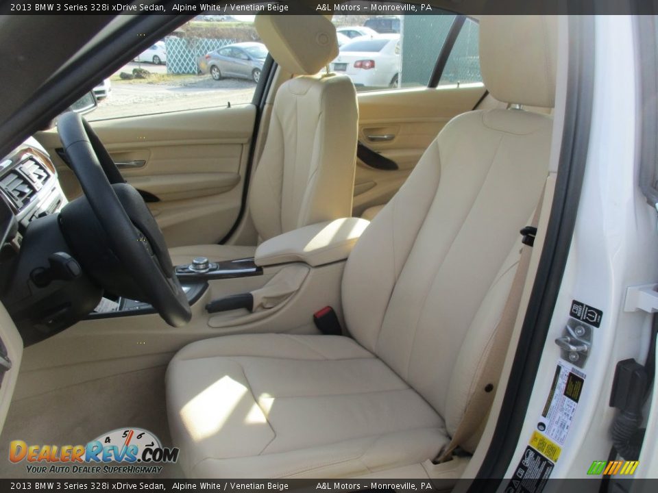 2013 BMW 3 Series 328i xDrive Sedan Alpine White / Venetian Beige Photo #14