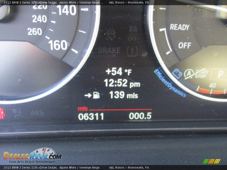 2013 BMW 3 Series 328i xDrive Sedan Alpine White / Venetian Beige Photo #20