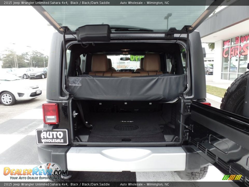 2015 Jeep Wrangler Unlimited Sahara 4x4 Black / Black/Dark Saddle Photo #5