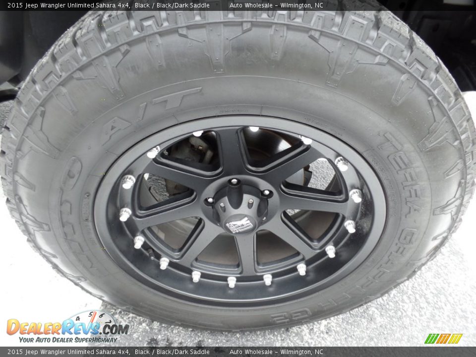 2015 Jeep Wrangler Unlimited Sahara 4x4 Black / Black/Dark Saddle Photo #7
