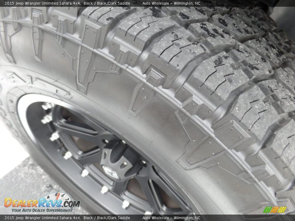 2015 Jeep Wrangler Unlimited Sahara 4x4 Black / Black/Dark Saddle Photo #8