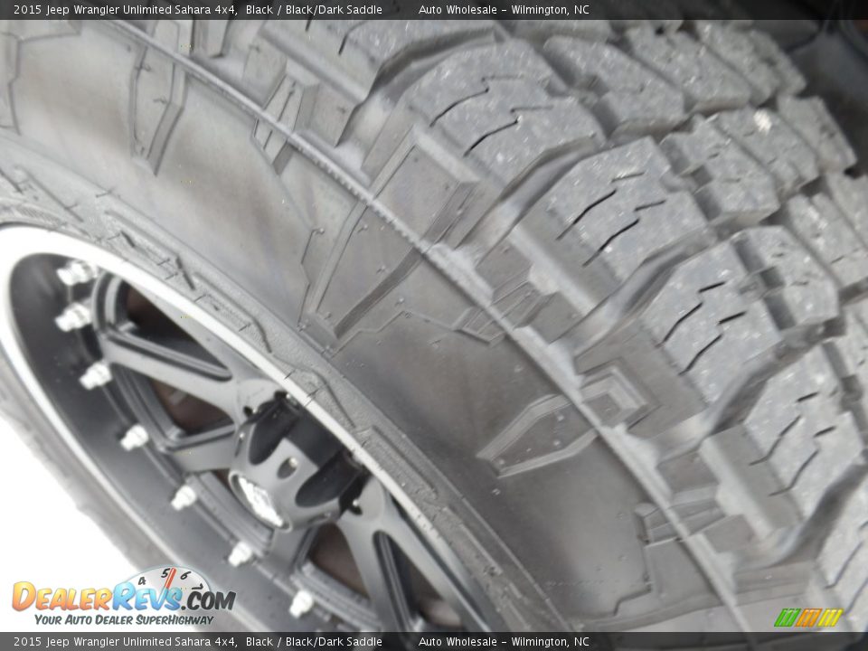 2015 Jeep Wrangler Unlimited Sahara 4x4 Black / Black/Dark Saddle Photo #9