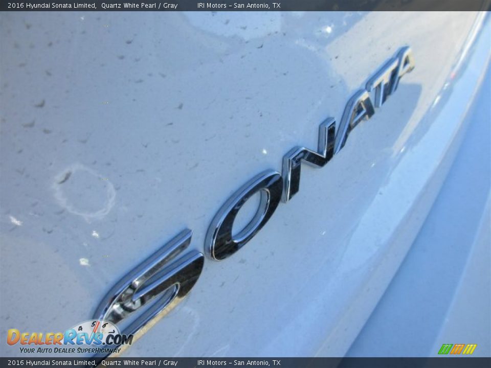 2016 Hyundai Sonata Limited Quartz White Pearl / Gray Photo #5