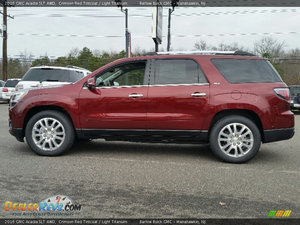 2016 GMC Acadia SLT AWD Crimson Red Tintcoat / Light Titanium Photo #3