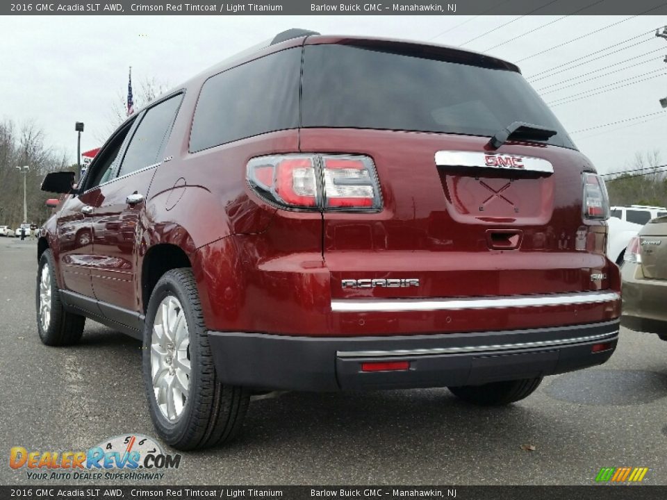 2016 GMC Acadia SLT AWD Crimson Red Tintcoat / Light Titanium Photo #4