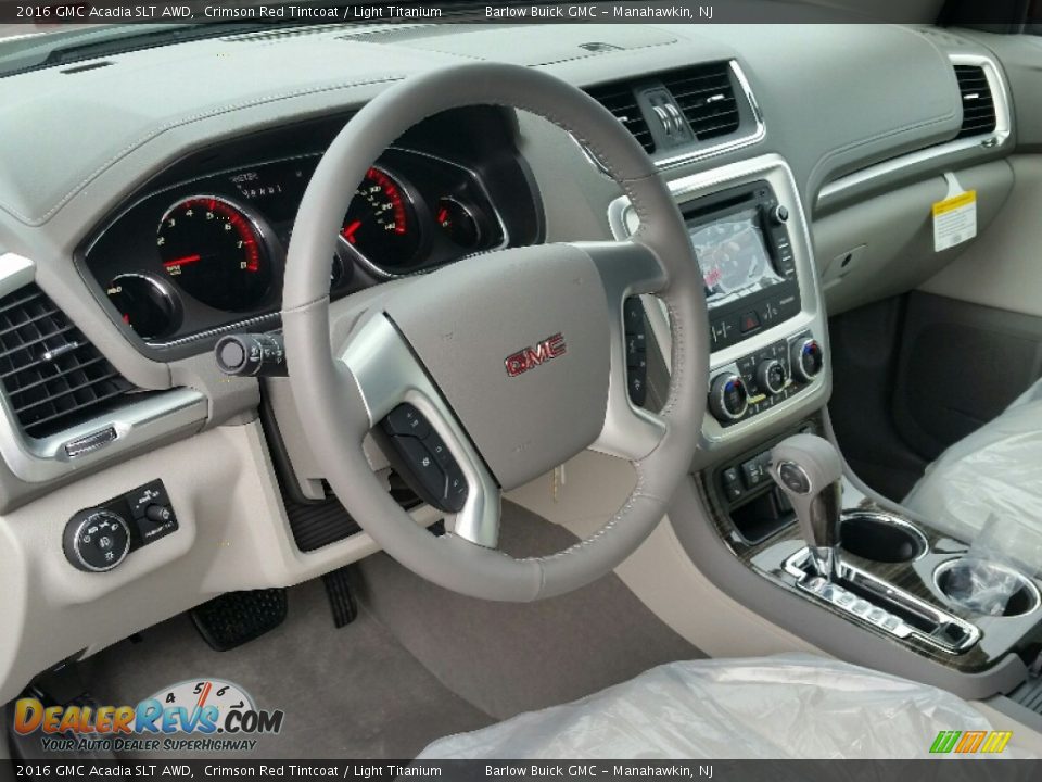 2016 GMC Acadia SLT AWD Crimson Red Tintcoat / Light Titanium Photo #7