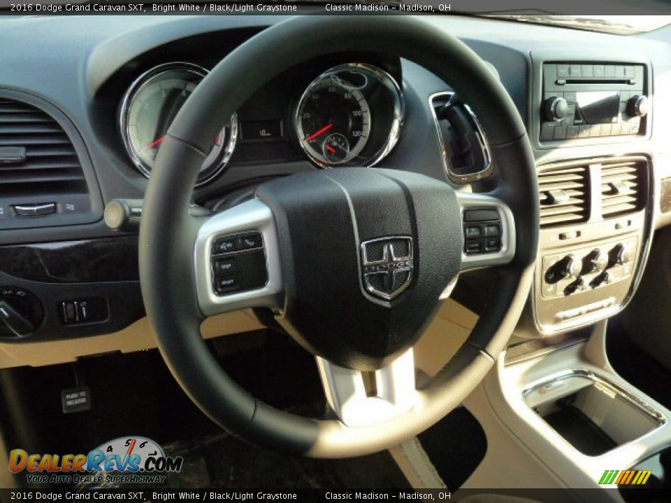 2016 Dodge Grand Caravan SXT Bright White / Black/Light Graystone Photo #3