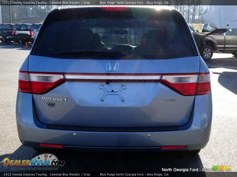 2013 Honda Odyssey Touring Celestial Blue Metallic / Gray Photo #4