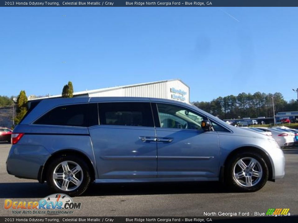 2013 Honda Odyssey Touring Celestial Blue Metallic / Gray Photo #6