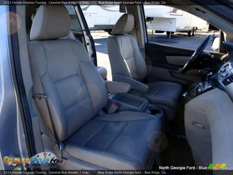 2013 Honda Odyssey Touring Celestial Blue Metallic / Gray Photo #13