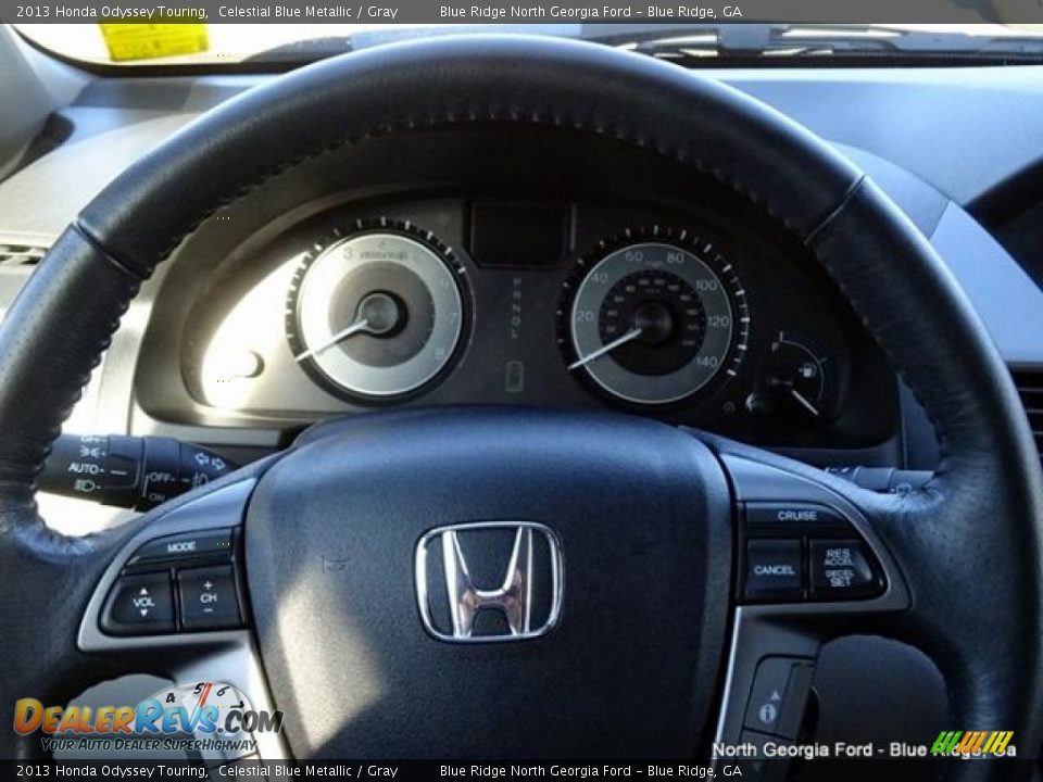 2013 Honda Odyssey Touring Celestial Blue Metallic / Gray Photo #22