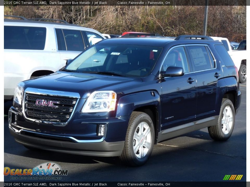 2016 GMC Terrain SLE AWD Dark Sapphire Blue Metallic / Jet Black Photo #1