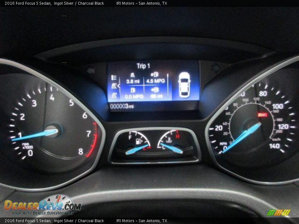 2016 Ford Focus S Sedan Ingot Silver / Charcoal Black Photo #22