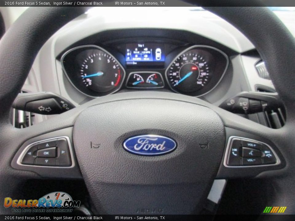 2016 Ford Focus S Sedan Ingot Silver / Charcoal Black Photo #23