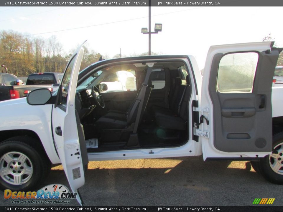 2011 Chevrolet Silverado 1500 Extended Cab 4x4 Summit White / Dark Titanium Photo #31
