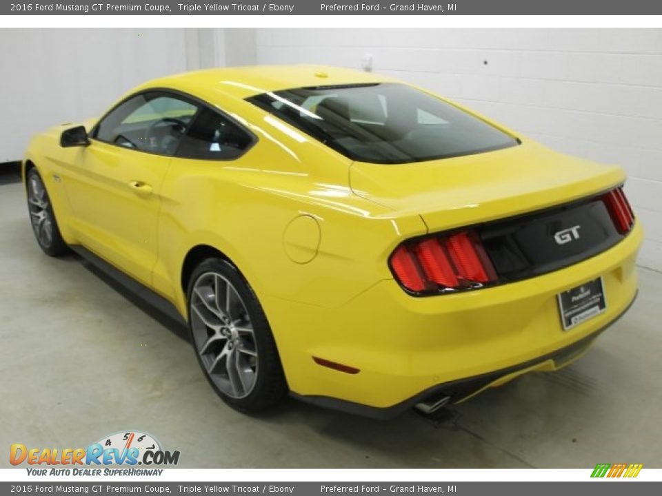 2016 Ford Mustang GT Premium Coupe Triple Yellow Tricoat / Ebony Photo #4