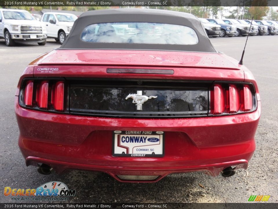 2016 Ford Mustang V6 Convertible Ruby Red Metallic / Ebony Photo #4