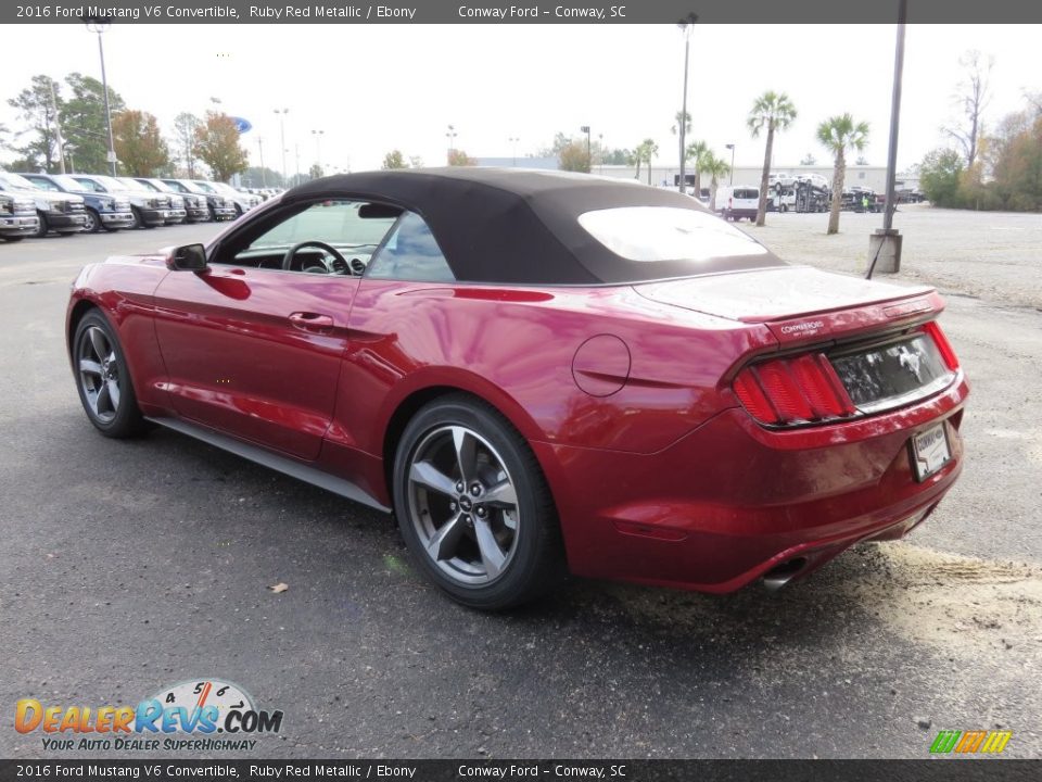 2016 Ford Mustang V6 Convertible Ruby Red Metallic / Ebony Photo #5