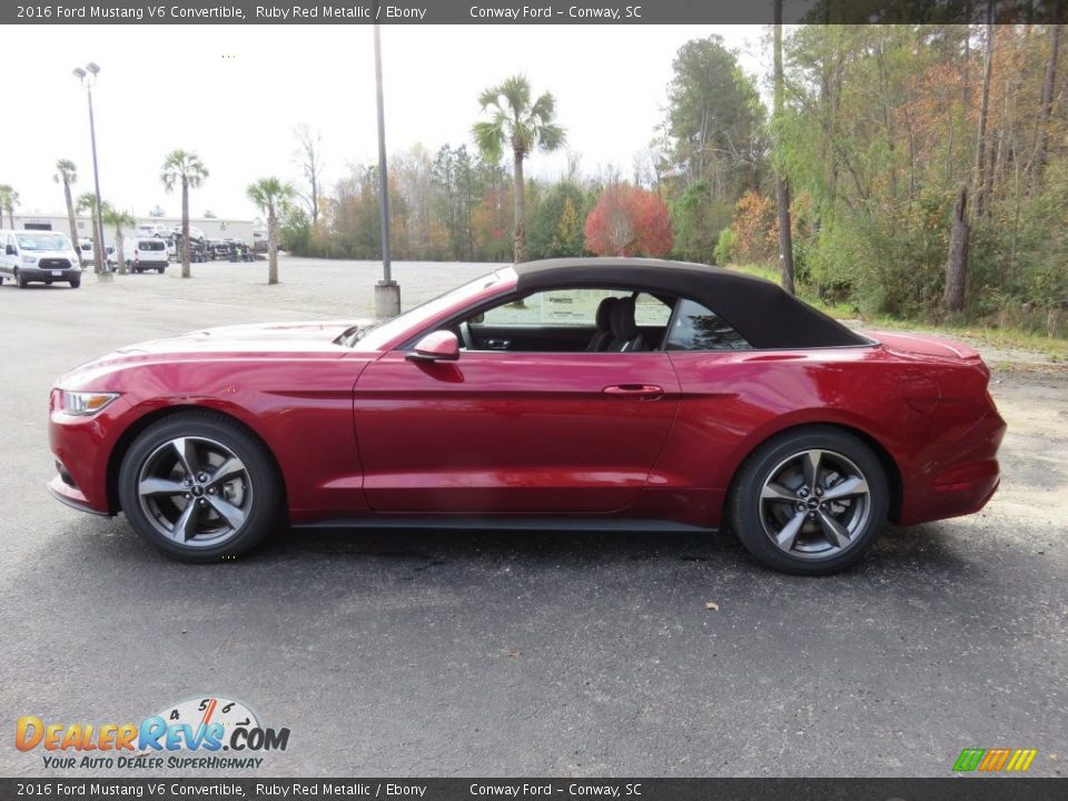 2016 Ford Mustang V6 Convertible Ruby Red Metallic / Ebony Photo #6