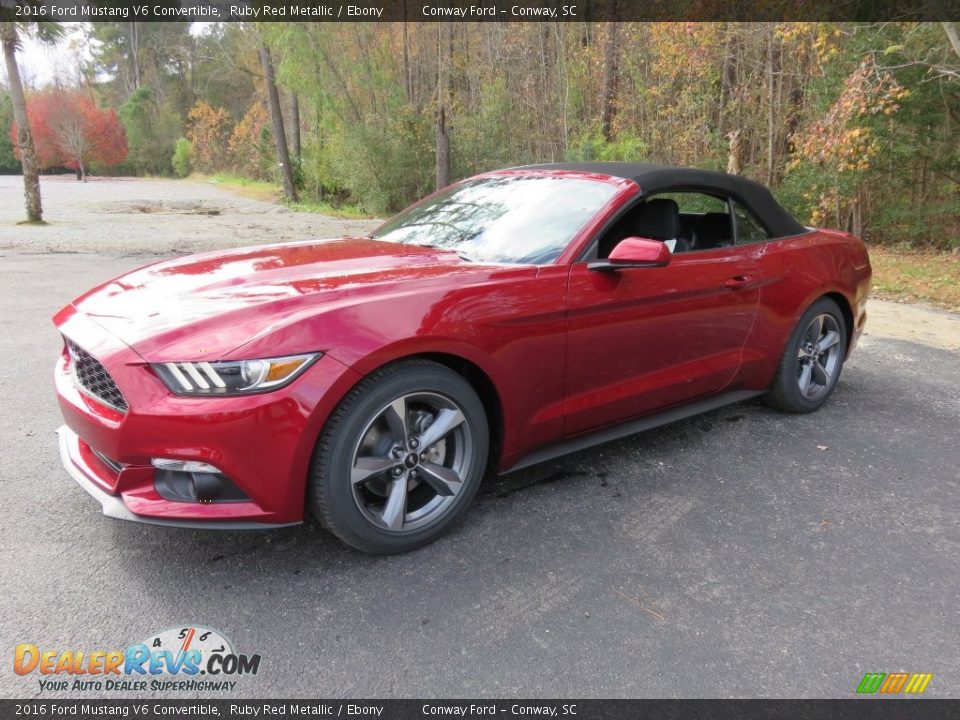 2016 Ford Mustang V6 Convertible Ruby Red Metallic / Ebony Photo #7