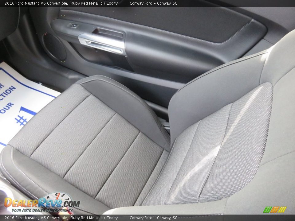 2016 Ford Mustang V6 Convertible Ruby Red Metallic / Ebony Photo #16