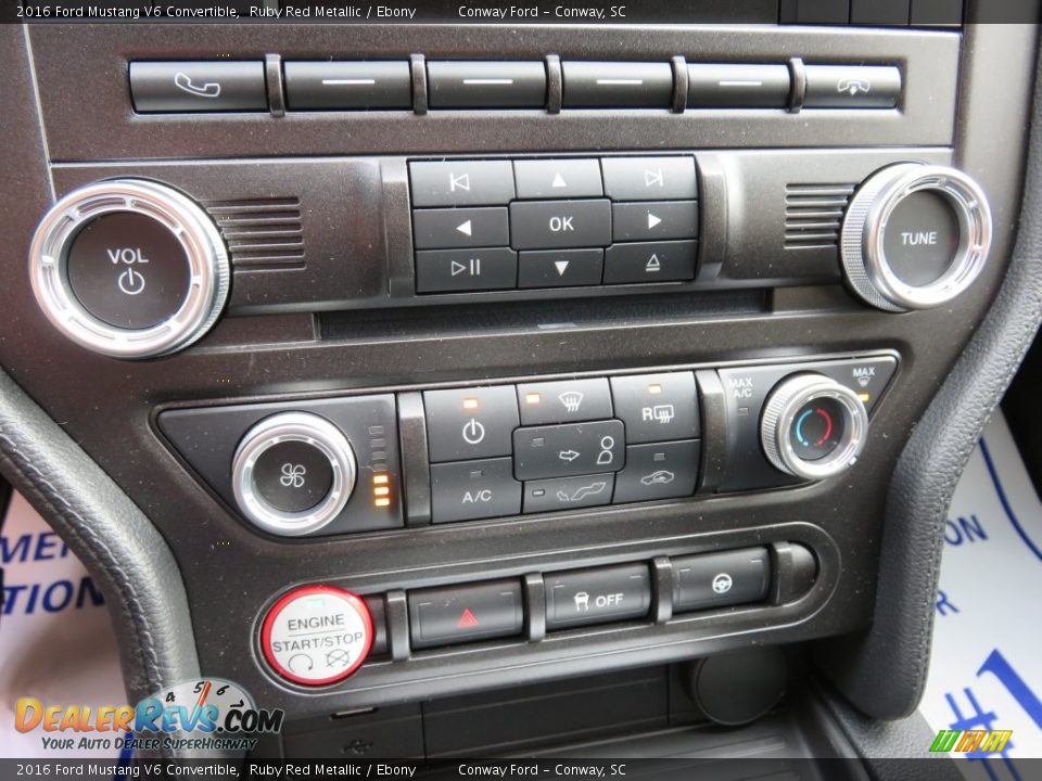 Controls of 2016 Ford Mustang V6 Convertible Photo #22