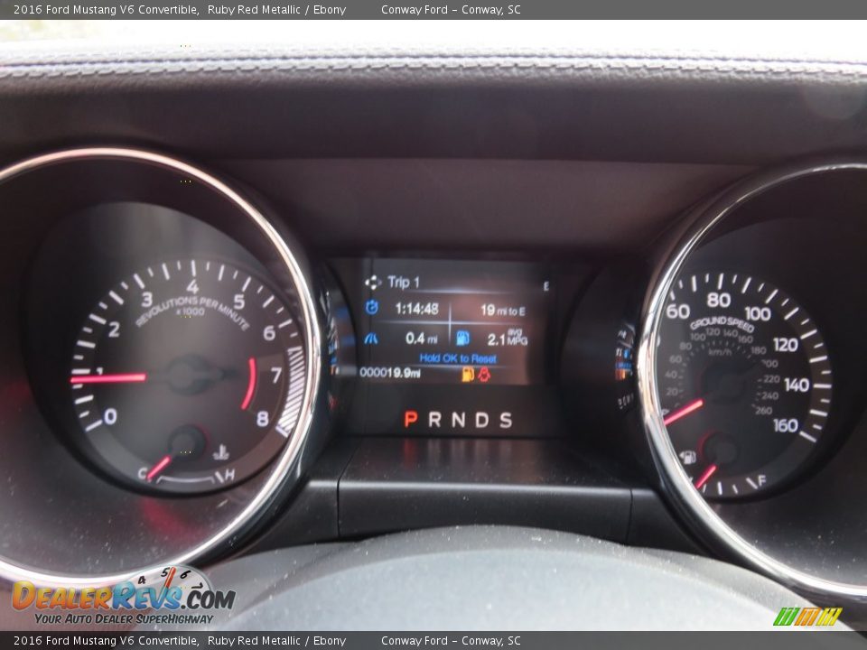 2016 Ford Mustang V6 Convertible Ruby Red Metallic / Ebony Photo #26