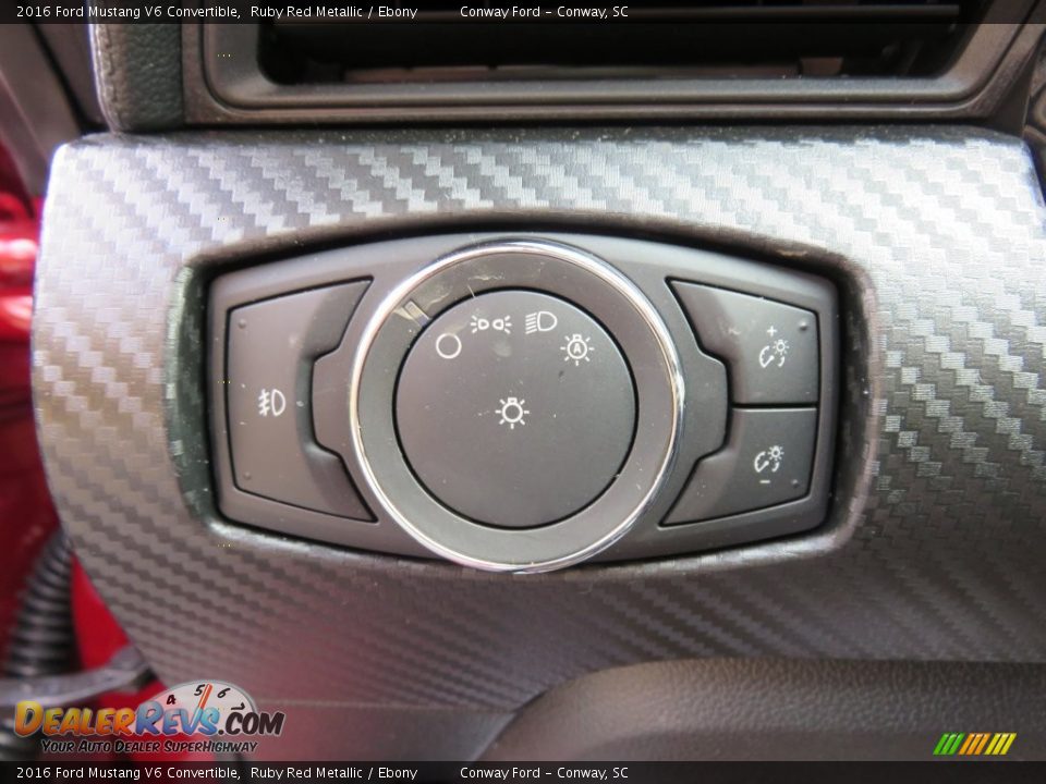 2016 Ford Mustang V6 Convertible Ruby Red Metallic / Ebony Photo #27
