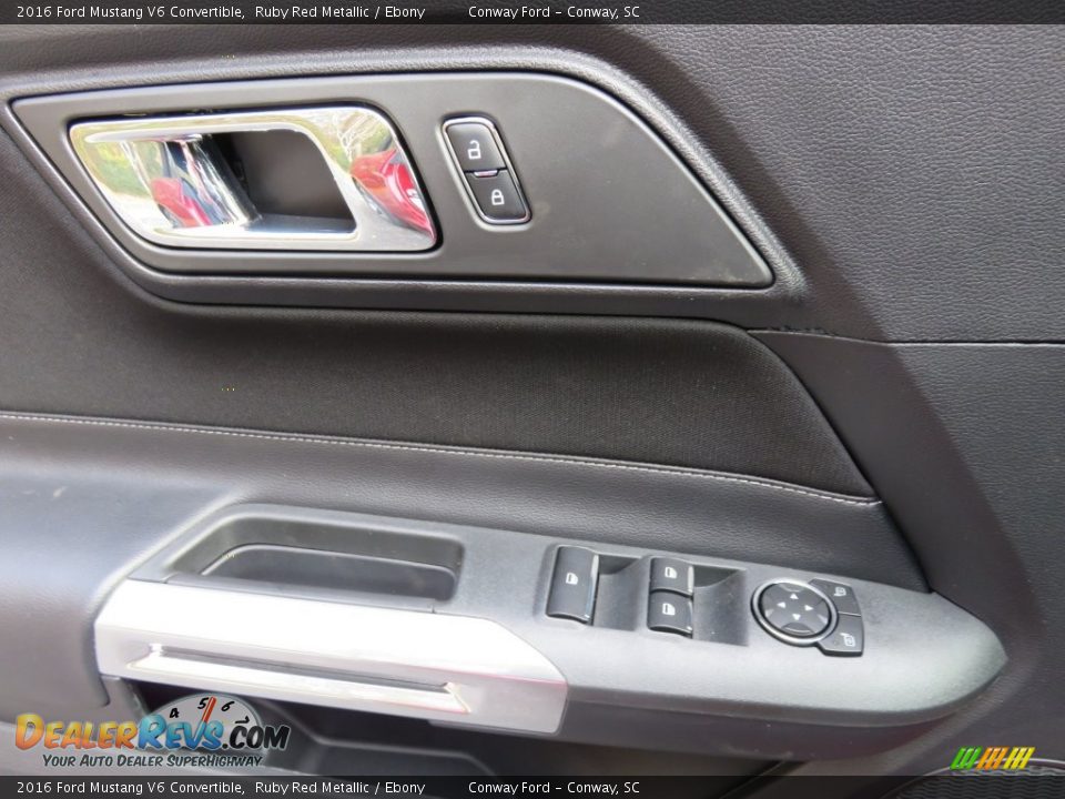 2016 Ford Mustang V6 Convertible Ruby Red Metallic / Ebony Photo #28