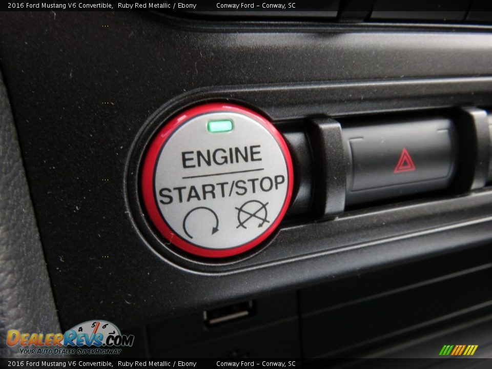 2016 Ford Mustang V6 Convertible Ruby Red Metallic / Ebony Photo #29