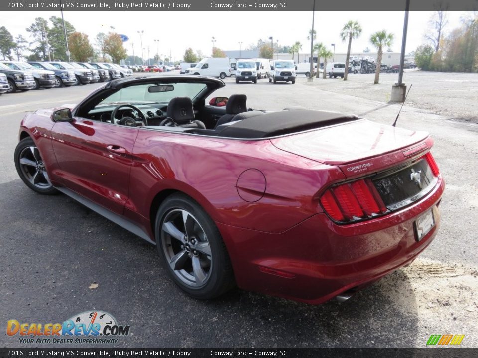 2016 Ford Mustang V6 Convertible Ruby Red Metallic / Ebony Photo #32