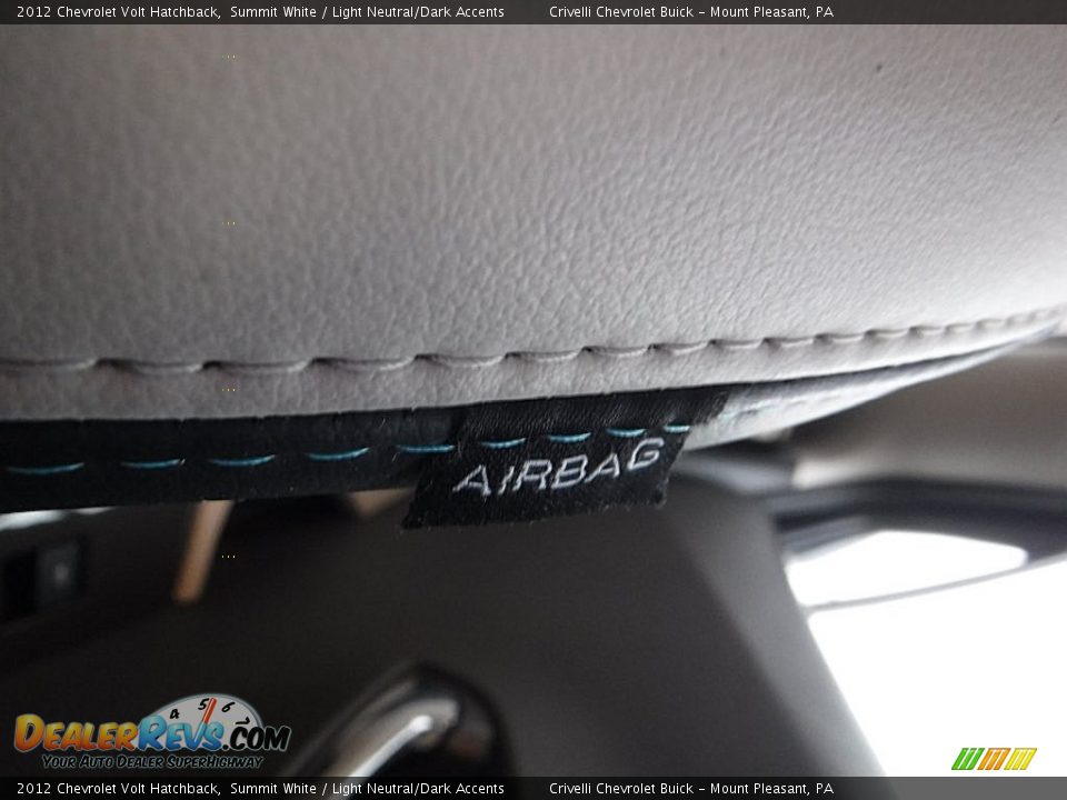 2012 Chevrolet Volt Hatchback Summit White / Light Neutral/Dark Accents Photo #19