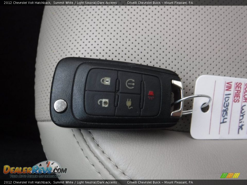2012 Chevrolet Volt Hatchback Summit White / Light Neutral/Dark Accents Photo #31