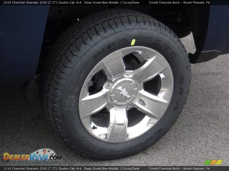 2016 Chevrolet Silverado 1500 LT Z71 Double Cab 4x4 Deep Ocean Blue Metallic / Cocoa/Dune Photo #3