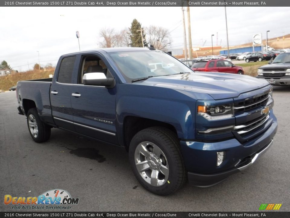 2016 Chevrolet Silverado 1500 LT Z71 Double Cab 4x4 Deep Ocean Blue Metallic / Cocoa/Dune Photo #6