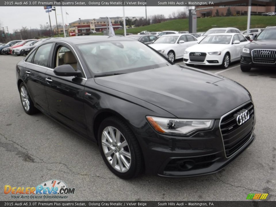 2015 Audi A6 3.0T Premium Plus quattro Sedan Oolong Gray Metallic / Velvet Beige Photo #10