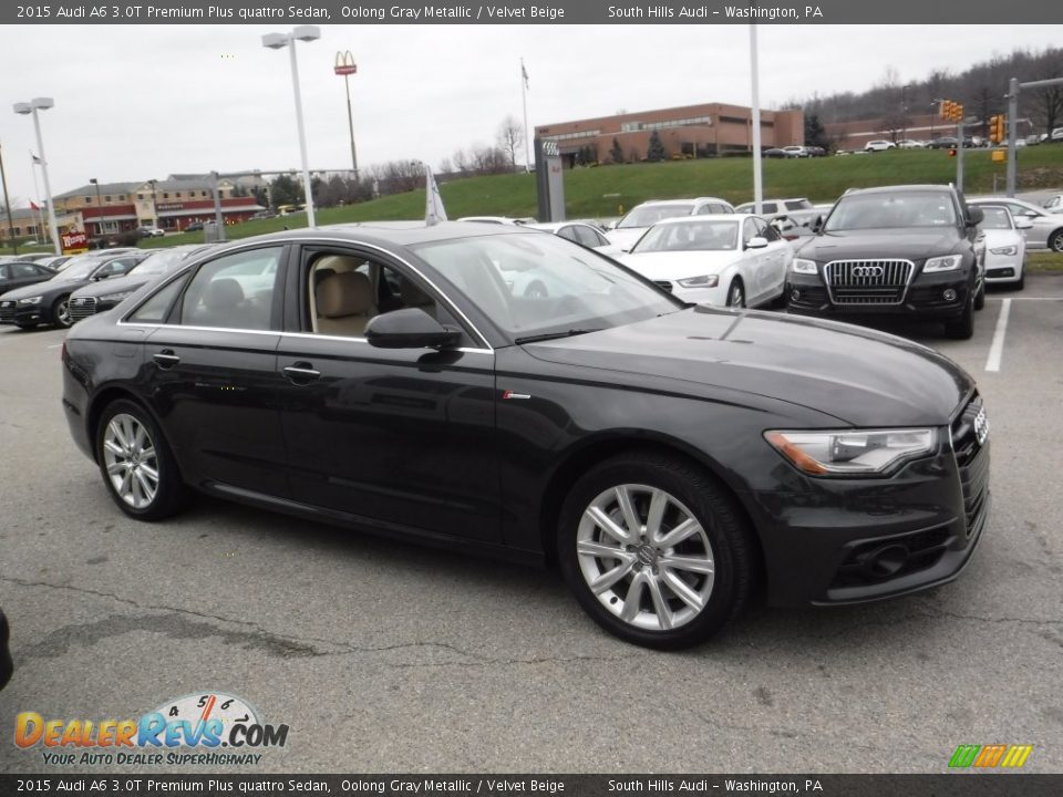 2015 Audi A6 3.0T Premium Plus quattro Sedan Oolong Gray Metallic / Velvet Beige Photo #11