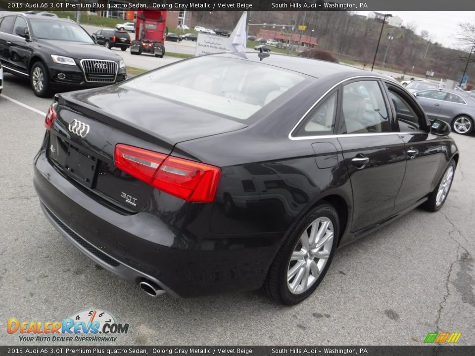 2015 Audi A6 3.0T Premium Plus quattro Sedan Oolong Gray Metallic / Velvet Beige Photo #14