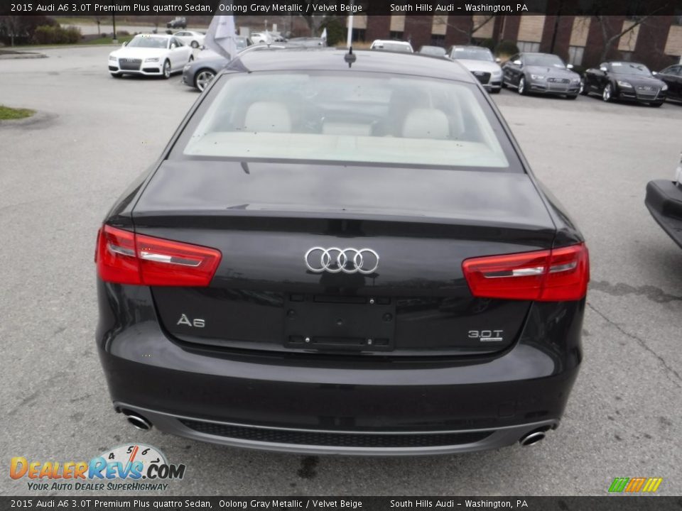 2015 Audi A6 3.0T Premium Plus quattro Sedan Oolong Gray Metallic / Velvet Beige Photo #15