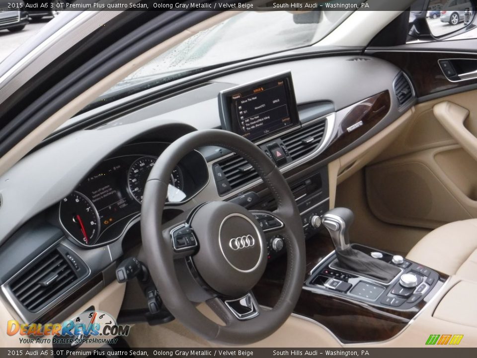 2015 Audi A6 3.0T Premium Plus quattro Sedan Oolong Gray Metallic / Velvet Beige Photo #21