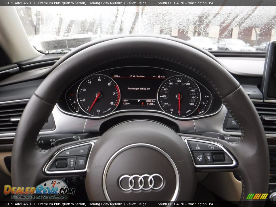 2015 Audi A6 3.0T Premium Plus quattro Sedan Oolong Gray Metallic / Velvet Beige Photo #30